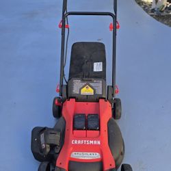 Craftsman Electric Pushmower batteries Included