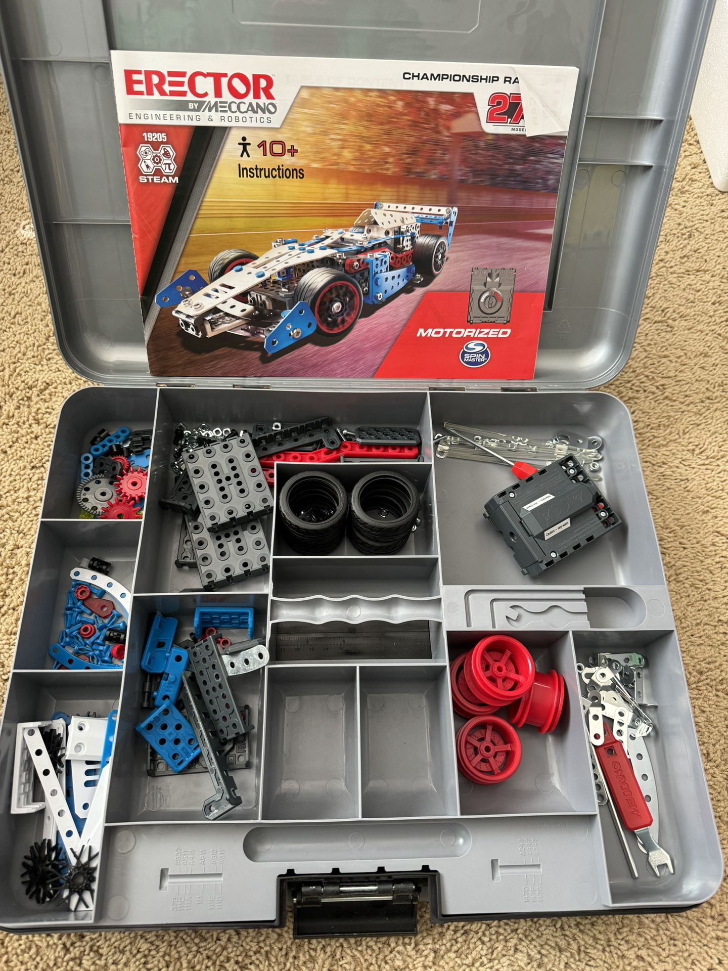 Erector By Meccano Championship Race Car Set And A Hexbug Catapult Launcher