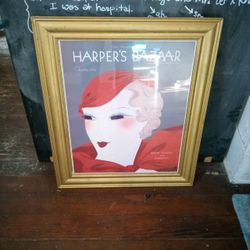 Harper's Bazaar Print. Framed