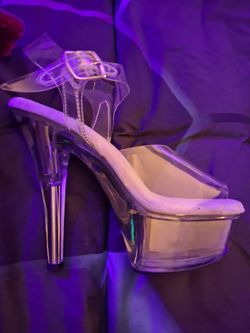 Clear Platform High Heel Sandals