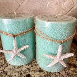 Candles (2) Unused 4”  Ocean Breeze 