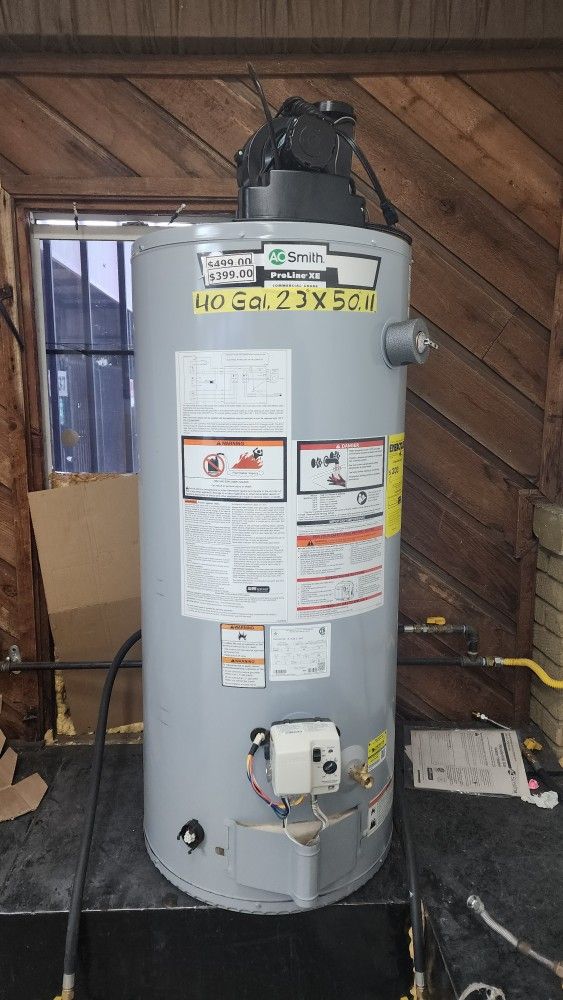 AO SMITH 40 GALLON ELECTRIC WATER HEATER WITH 1YEAR WARRANTY/1 AÑO DE GARANTIA POR ESCRITO