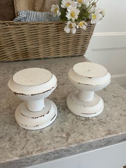 Set of 2 wood wall hooks $12