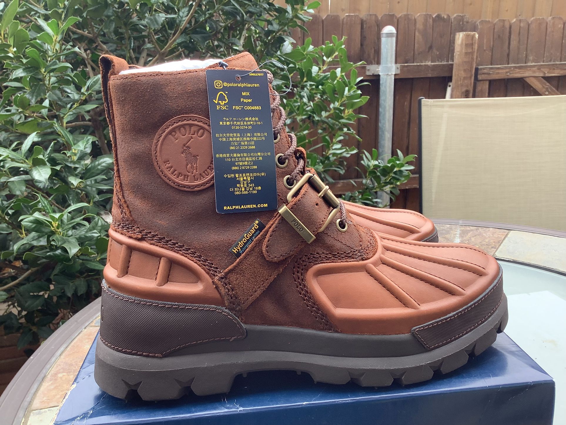 NEW MEN’S POLO RALPH LAUREN OSLO HIGH WATERPROOF POLO BOOTS Sz 8.5 & 9 Available