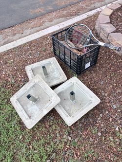 Free sports items, gloves, bases, racket