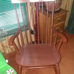Indoor / Outdoor Solid Wood Rocking Chair In Good Condition, 50.