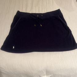 Ralph Lauren Terry Cloth Skirt Navy