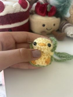 Handmade Crochet Duck Keychain