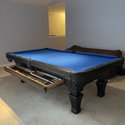 Olhausen Pool Table With Built In Drawer