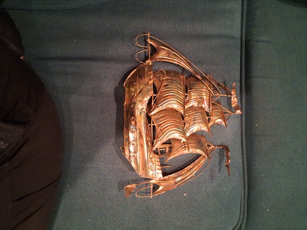 Decorative Copper Sail Boat