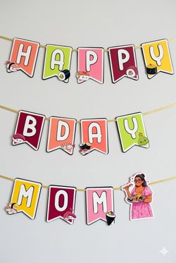 Cardstock Homemade Birthday banner