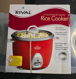 New rival rice cooker warmer 6 cup (finished) red