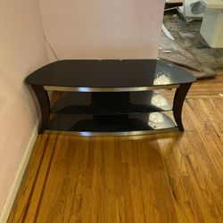 TV Stand Tempered Glass, Excellent Condition Heavy-Duty
