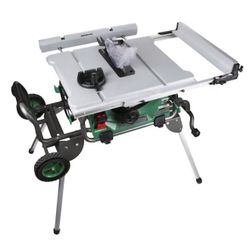 10 Inch Metabo HPT C10RJS Table Saw with Fold and Roll Stand