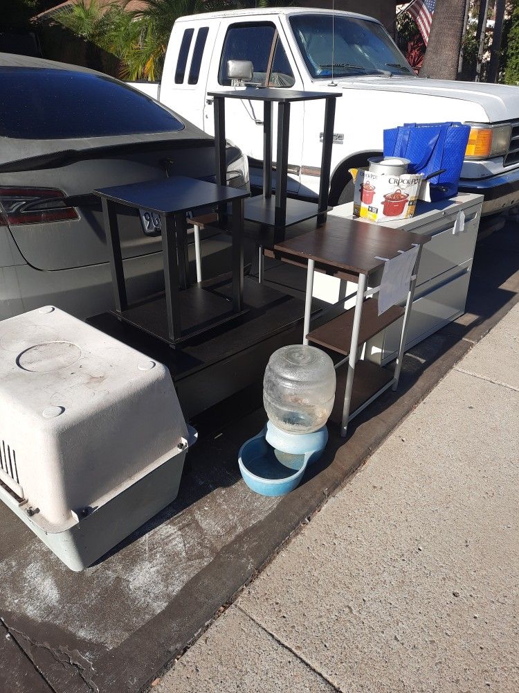 Free Desk Coffee Table Metal Drawer And More