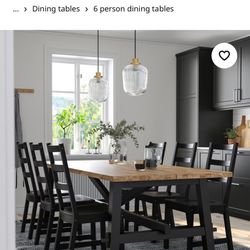 IKEA Table with 8 Chairs and bench