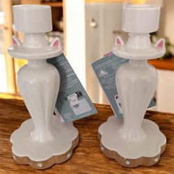 Disney Marie Ceramic Candle Holder Set (2pcs) – New