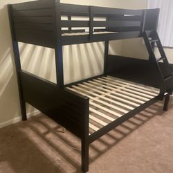 Twin/full bunk bed. $350 bunk only. $550 with mattresses. Assembly required. Assembly not included. Tax included. Free local delivery.
