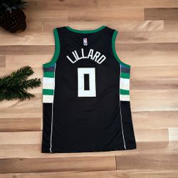 Basketball Jersey 23/24 Damian Lillard #0 Black Green Milwaukee Men Size
