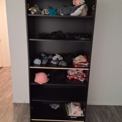 Black Shelf 6-7" Tall Real Wood 