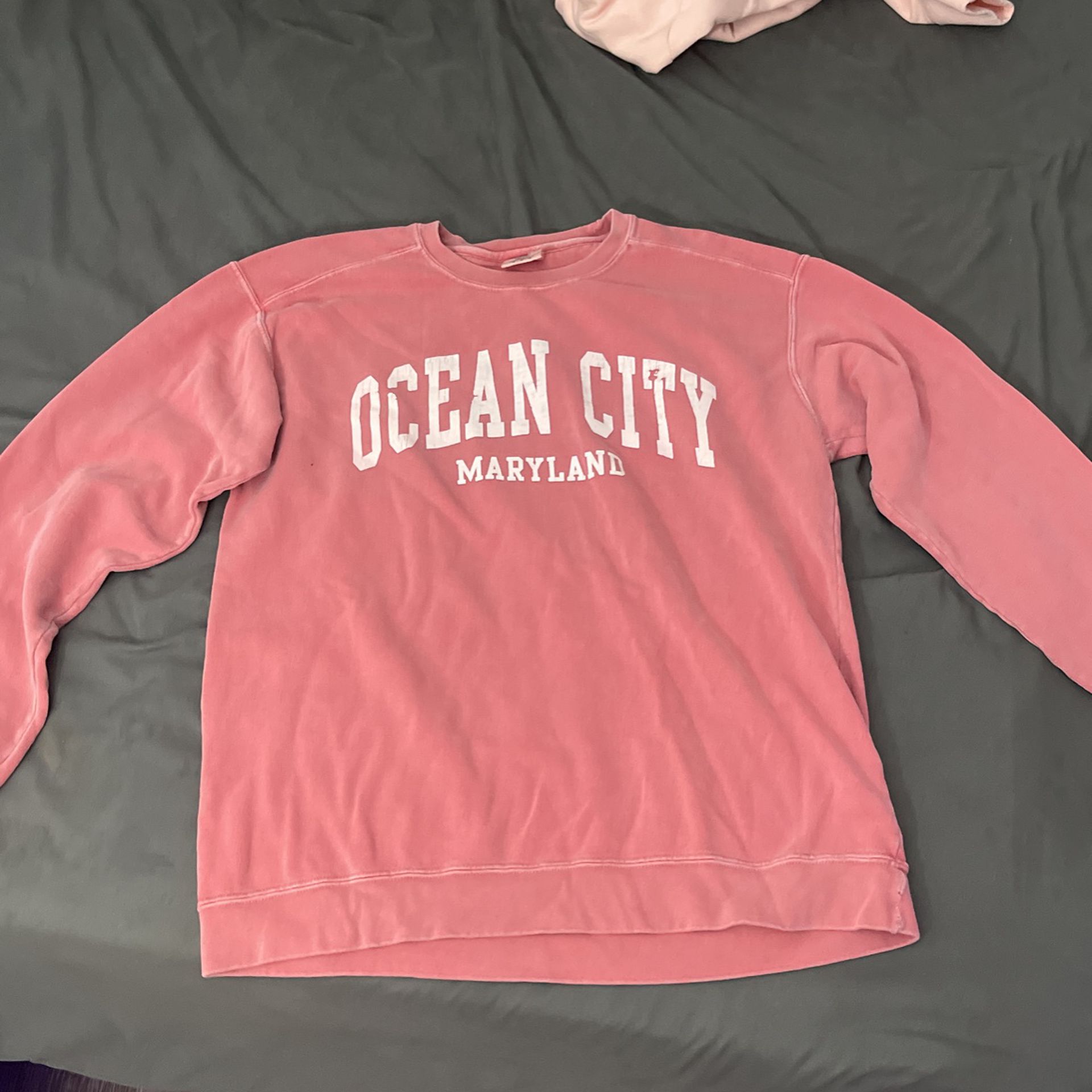 Two Ocean City Maryland Sweaters And One holister Sweat Shirt