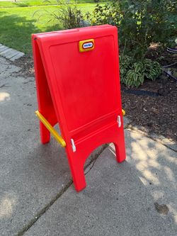Little Tikes Plastic Easel, Chalkboard and Paper pad sides, Foldable, $15