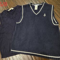 Vest Sweaters School Uniforms Size 6-8