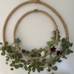 Two Boho Hoops For Hanging 1=3’ And 1= 2’
