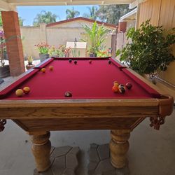 Wooden Pool Table 