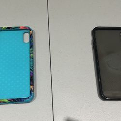iPhone XS Max Hawaiian Cover-$5 and Black Cover-$3 