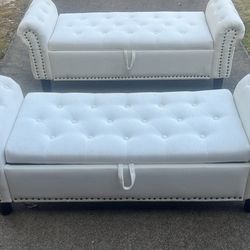 Nice Benches With Storage For Entryway Or Foot Of The Bed   