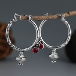 Afghani Antique Hoop Earrings 