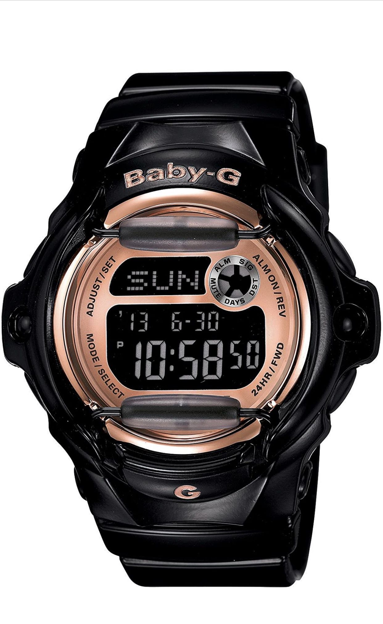 New Baby-G G-Shock Watch - Black With Rose Gold Face