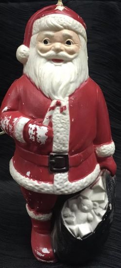 Vintage 12” Santa Clause Blow Mold Lamp Light Christmas