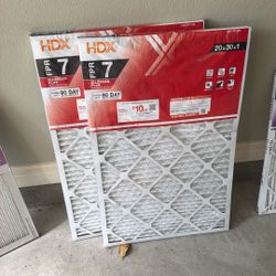 2 HDX FPR7 Allergen Plus Filters 20x30x1