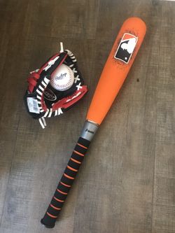 Youth Baseball set - soft bat, glove and ball