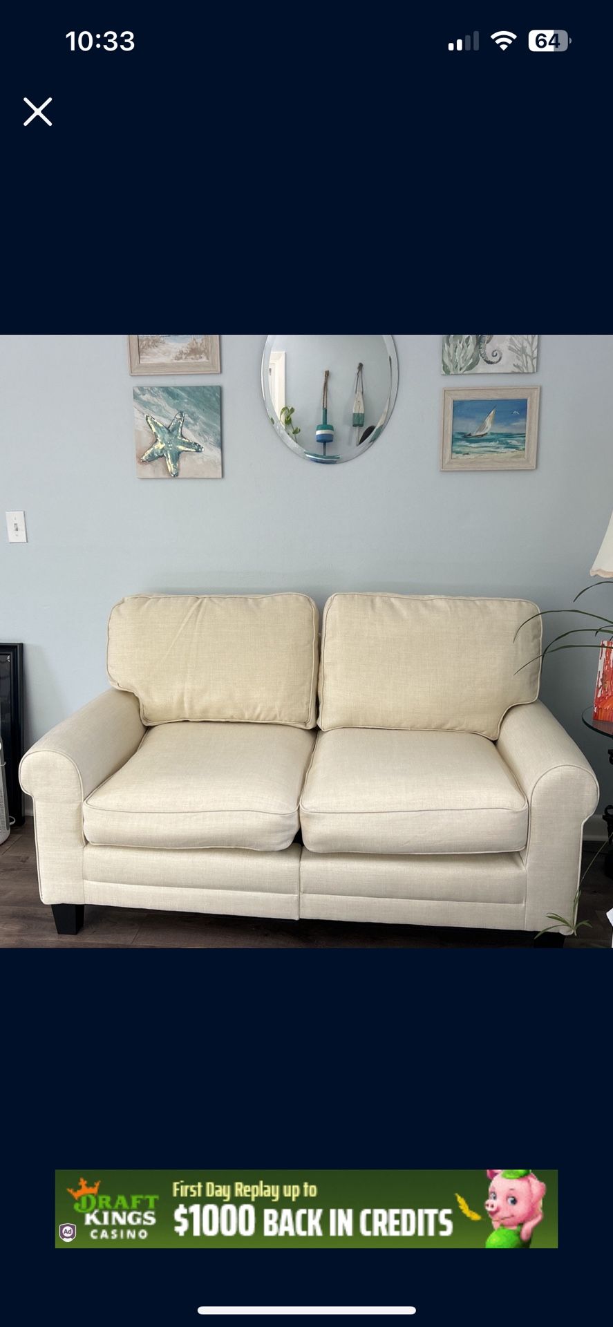 Brand New Wayfair Loveseat 61”
