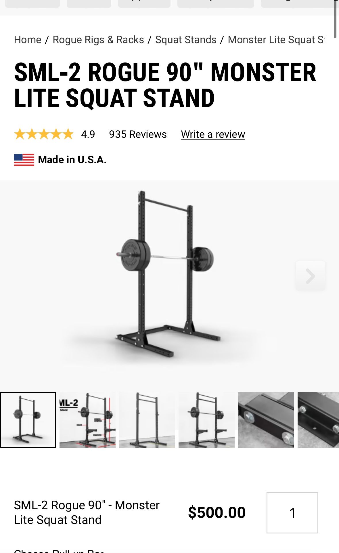Rogue Monster Life Squat Stand 
