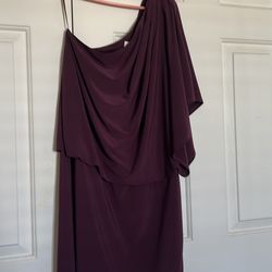 One shouder dress color purple