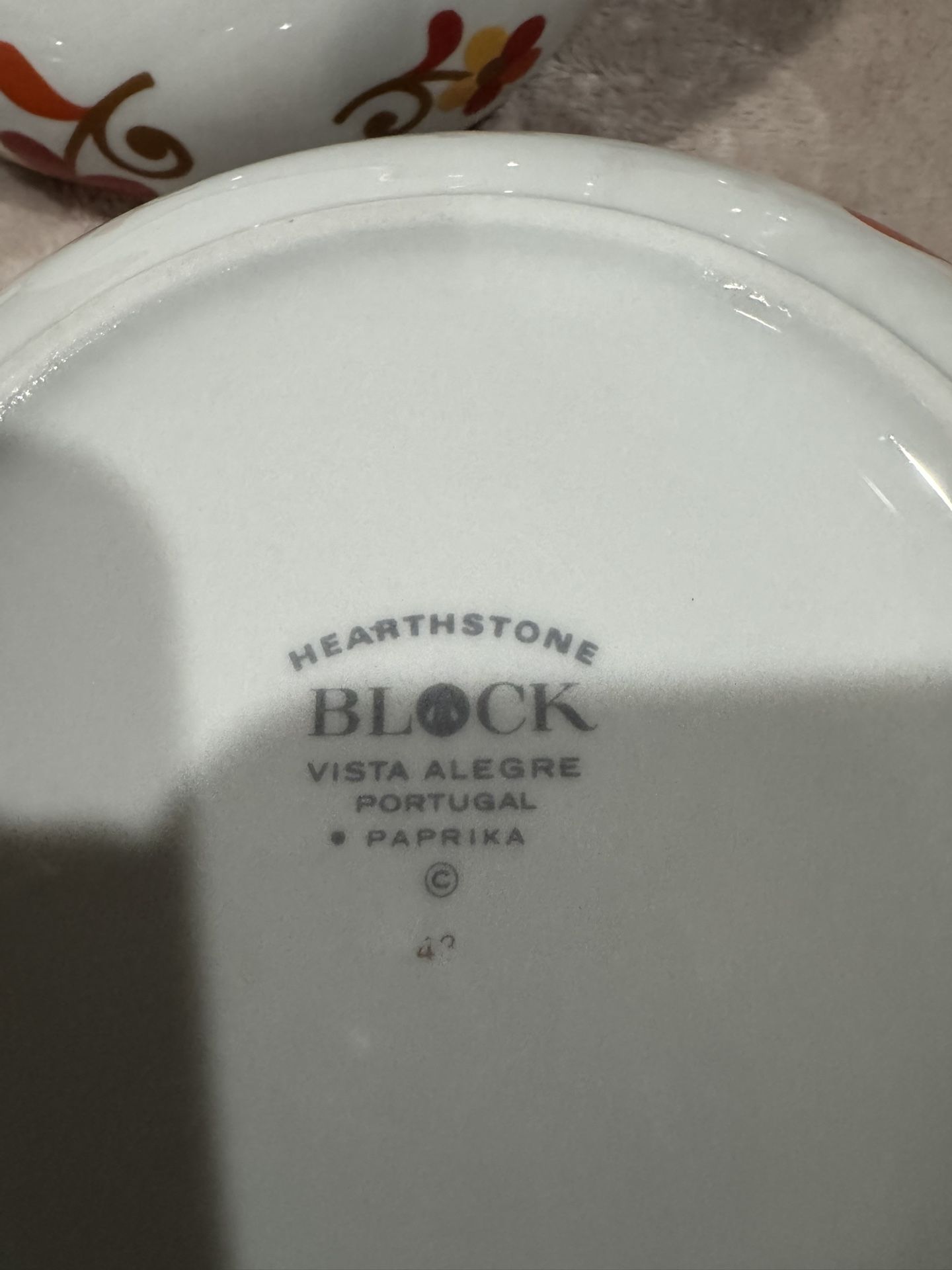 VTG Block Portugal PAPRIKA Vista Alegre Hearthstone Red Yellow Soup Cereal Bowls