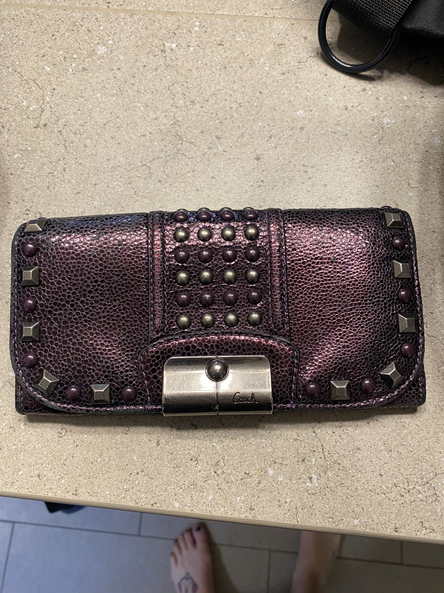 Purple Coach Wallet