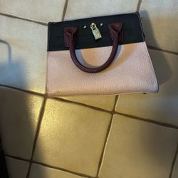 Beige And Brown Tote Bag