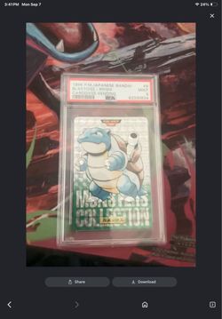 1996 Pokémon Japanese Bandai Carddass Vending Prism Blastoise #9