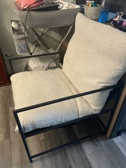 Mainstays Metal Framed Sling Accent Chair, Oatmeal