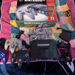 Nintendo 64 System w/Box & Extras