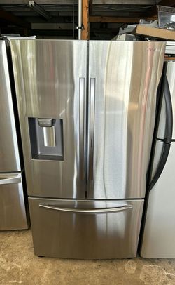Samsung 3-Door French Door Fridge, Stainless, Excellent Cond.