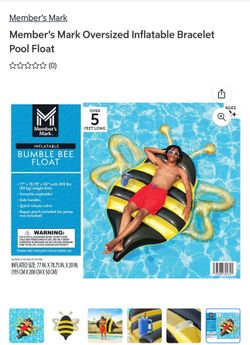 Inflatable bumble bee float