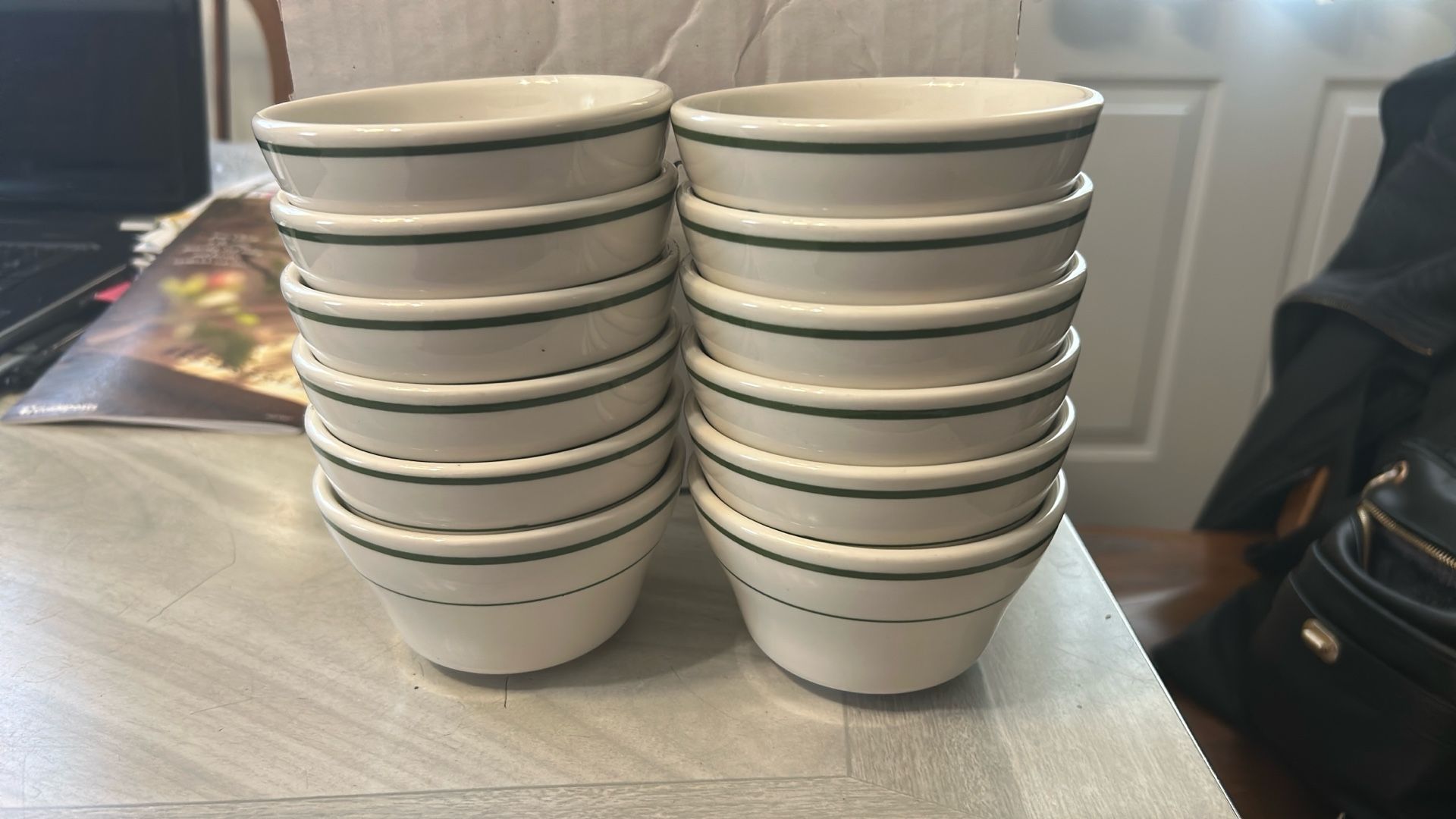 Buffalo China Small Bowls 12 of them.  4” Wide  2 1/4 High – Vintage Restaurant Ware