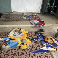 Paw Patrol Cut Outs About 3 Feet Each 