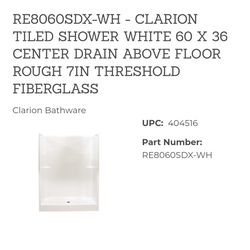 Stand In Shower 60x36